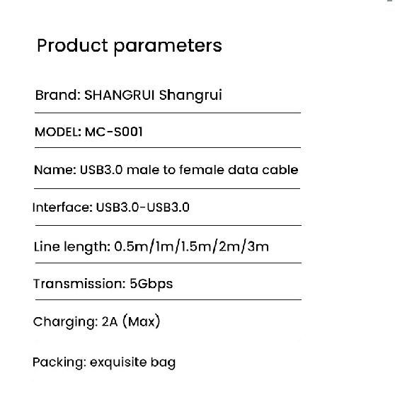 New USB 3.0 to USB Extension Cable Type A Male to Male USB Extender for Radiator Hard Disk Webcom Camera USB Cable Extens 1/3/5M