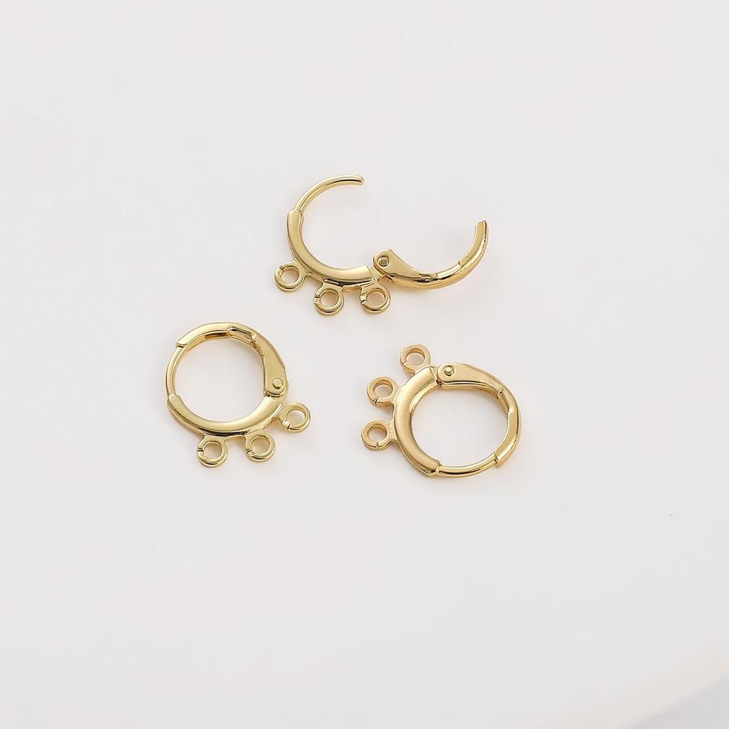 Handmade 14K Gold-Plated Round Earrings - Exquisite Copper Jewelry Accessories