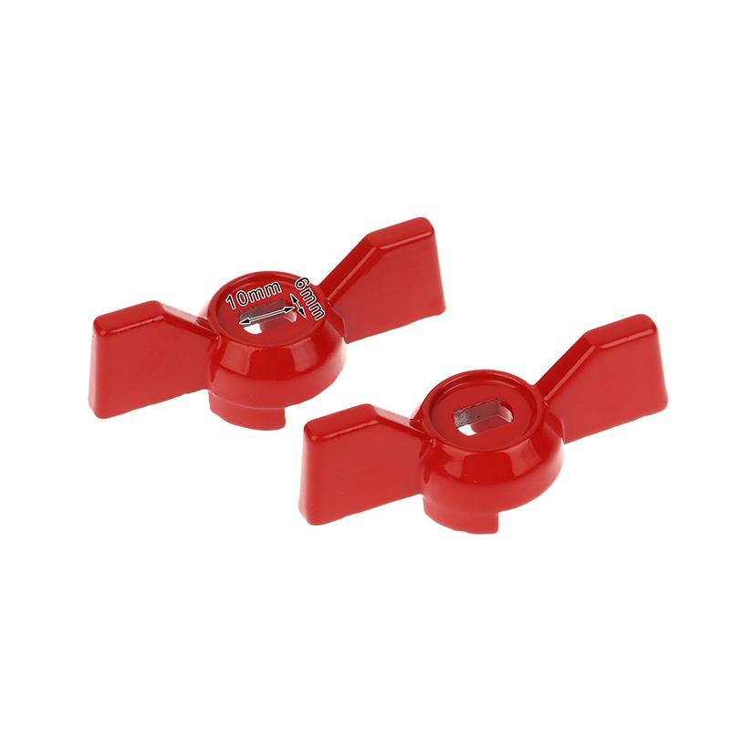 2Pcs Aluminum Handle Valve Handle Ball Valve Handle Wrench Red Butterfly Handle Accessories