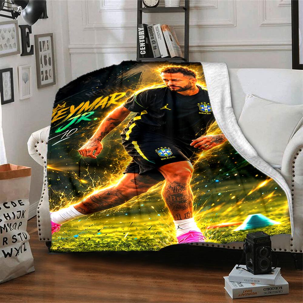 1pc Neymar17 Blanket, Gift, for Men and Women, Soft Blanket, Good for Sofa Bed Couch Travel, Lightweight Flannel Blanket