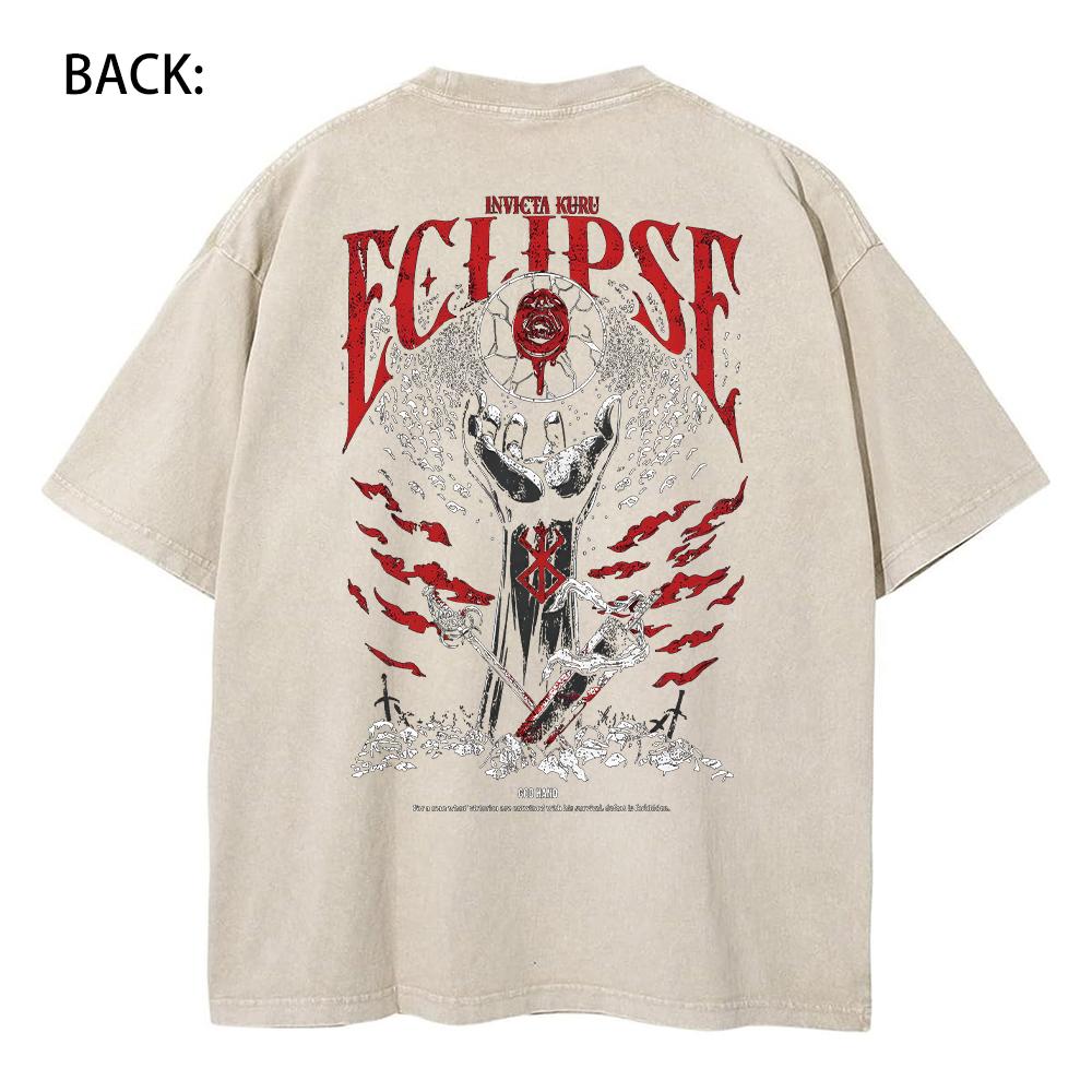 Anime T-shirts y2k Cotton Summer T shirt Women Men Harajuku Top Tees Skull Knight Guts Griffith Print Streetwear Hip Hop T Shirt