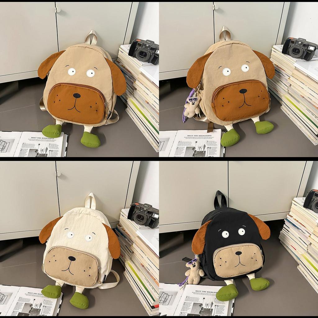 Cartoon Dog Backpack With Nylon For School Travel And Daily Use