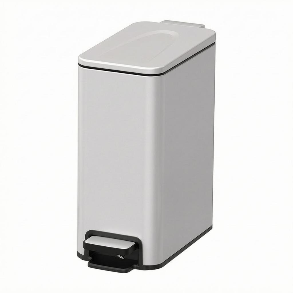 8Liter Pedal Waste Bin Hands Stainless Steel in the areaSaving Trash Can for