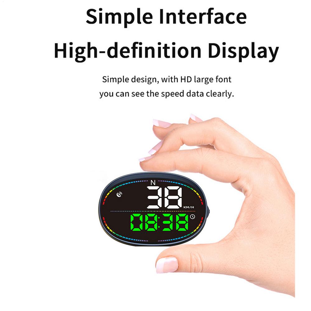 GPS Smart Gauge Accurate Car Head Up Display with 4 Modes Car Speedometer Display Car HUD with Speed MPH Compass Direction for