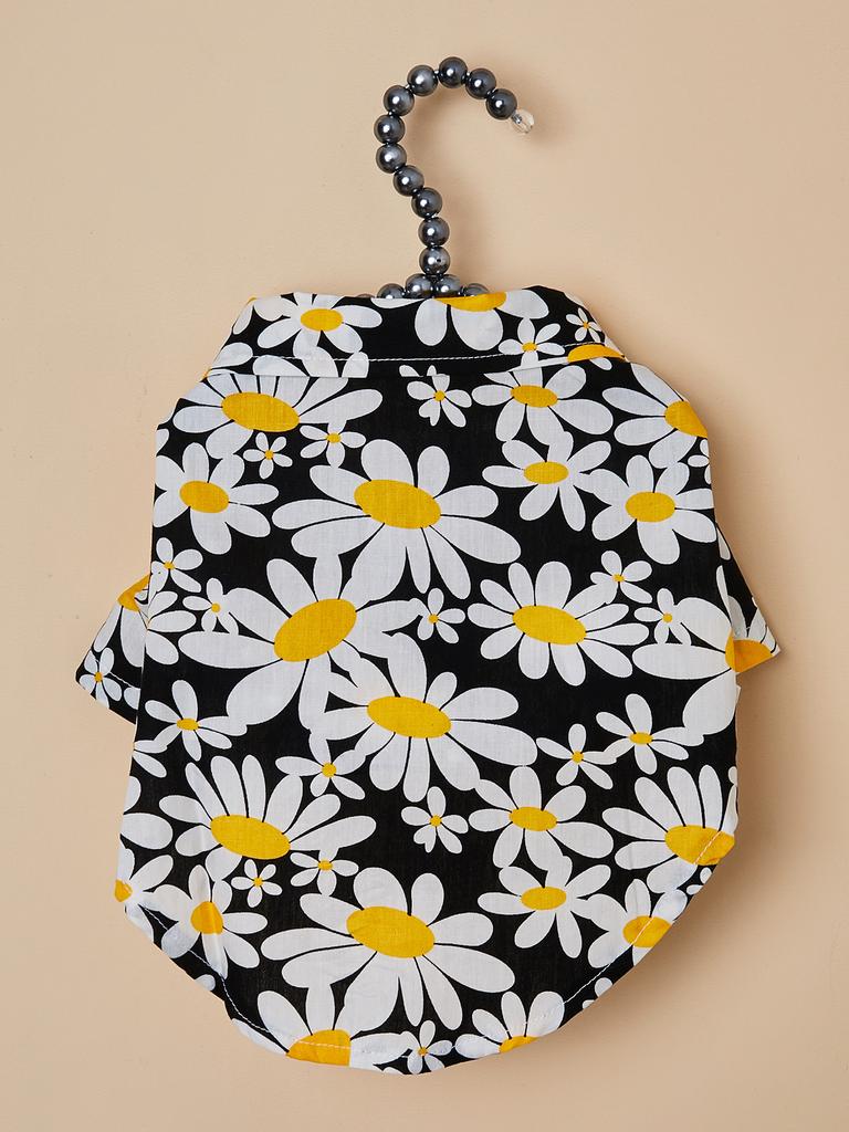 Dog Clothes for Small Dogs Daisy Printed Costume Puppy Shirt Doggie Pet Clothes Soft Apparel Attire