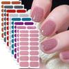 16Tips Full Cover Nail Stickers DIY Nail Polish Strips Sparkling Glitter Self Adhesive Nail Art Stickers Manicure Decoration