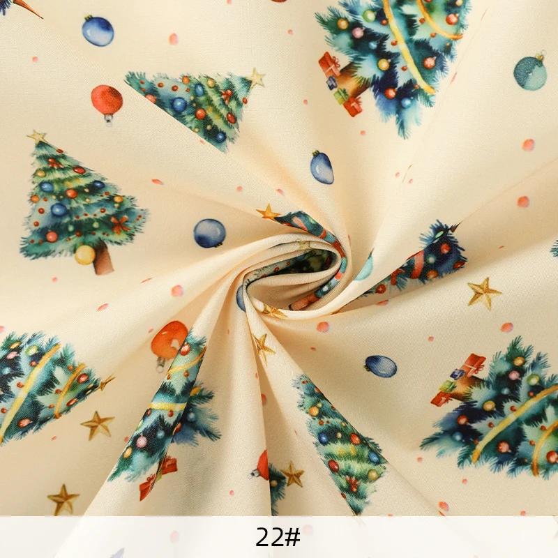 0.5m/1m/5m Gingerbread Man Print Christmas Style Fabric For Sewing Tablecloths Sofa Pillowcase Christmas Decoration DIY Fabrics