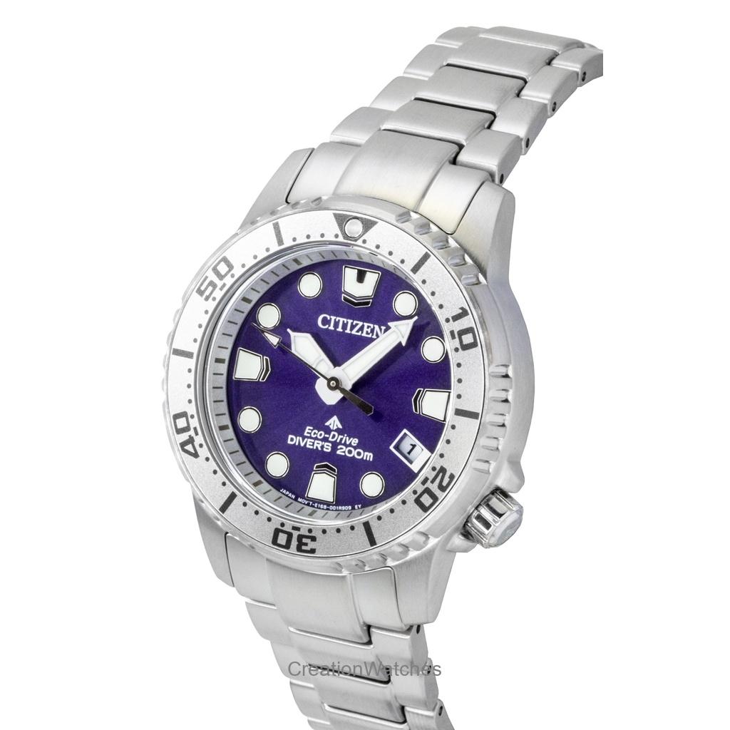 Citizen Promaster Dive Stainless Steel Purple Dial Eco-Drive Diver's EO2027-50X 200M Women's Watch