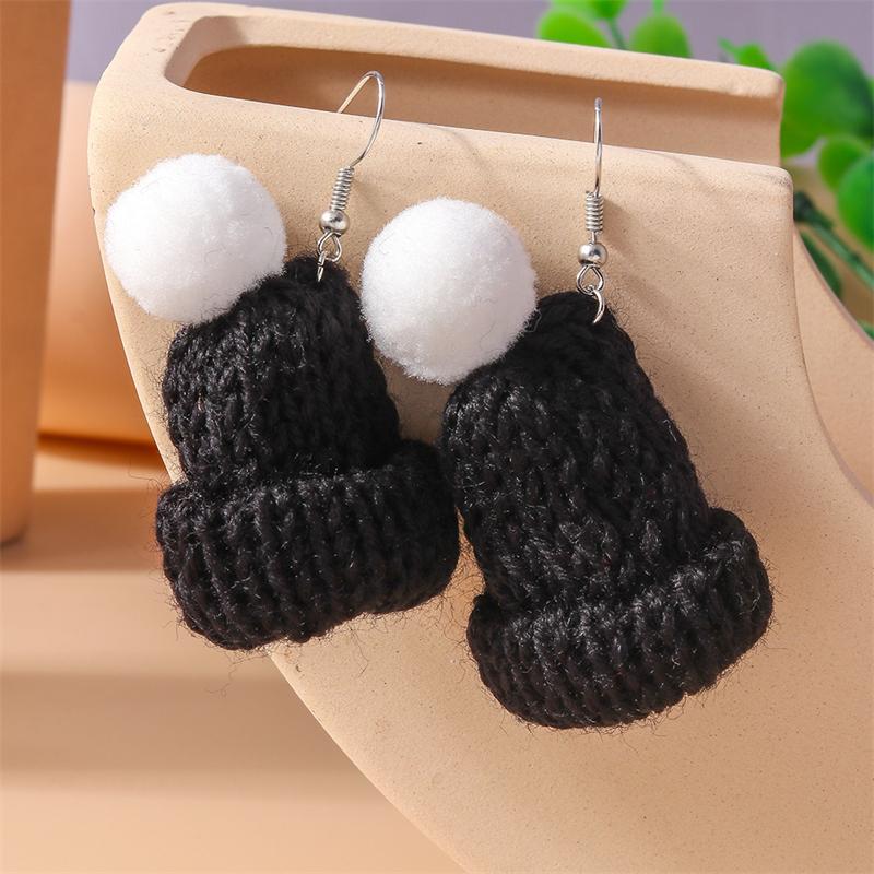 Fashion Merry Christmas Wreath Circle Hoop Earrings for Women Girls New  Party Festival Jewelry Gifts
