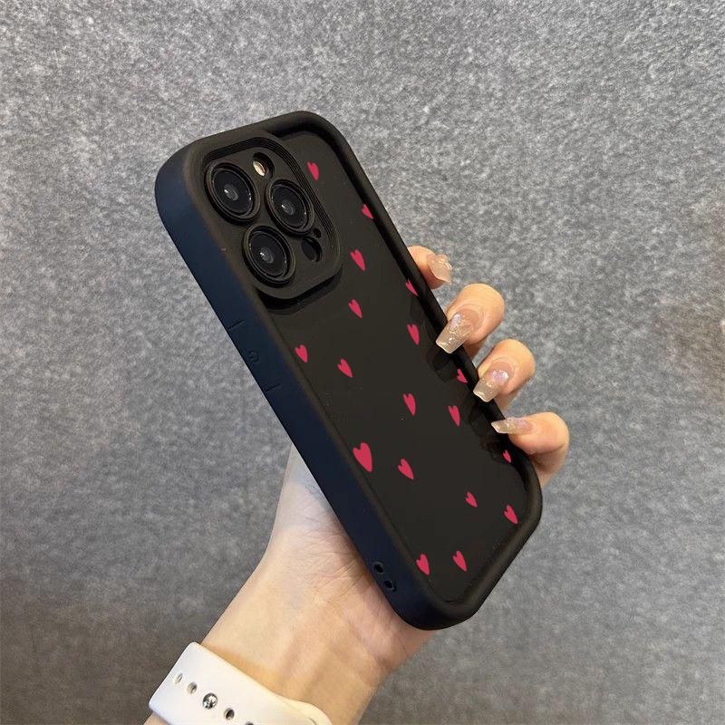 Cute Love Heart Silicone Phone Case For Xiaomi Redmi Note 14 13 12 Pro Plus 5G 12S 11S 11 Redmi 13C 14C 13 4G Shockproof Cover