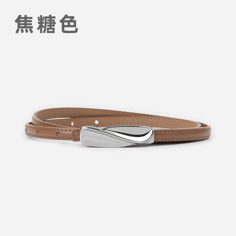 Leather Women'S Fine Belt Cowhide With Casual Pants Dress Skirt Women'S Belt