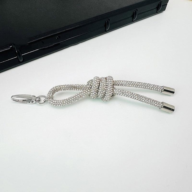 Elegant Rhineston Bowknot Keychain Charm Pendant Stylish Bowknot Backpack Pendant, Handmade Jewelry Gift for Women