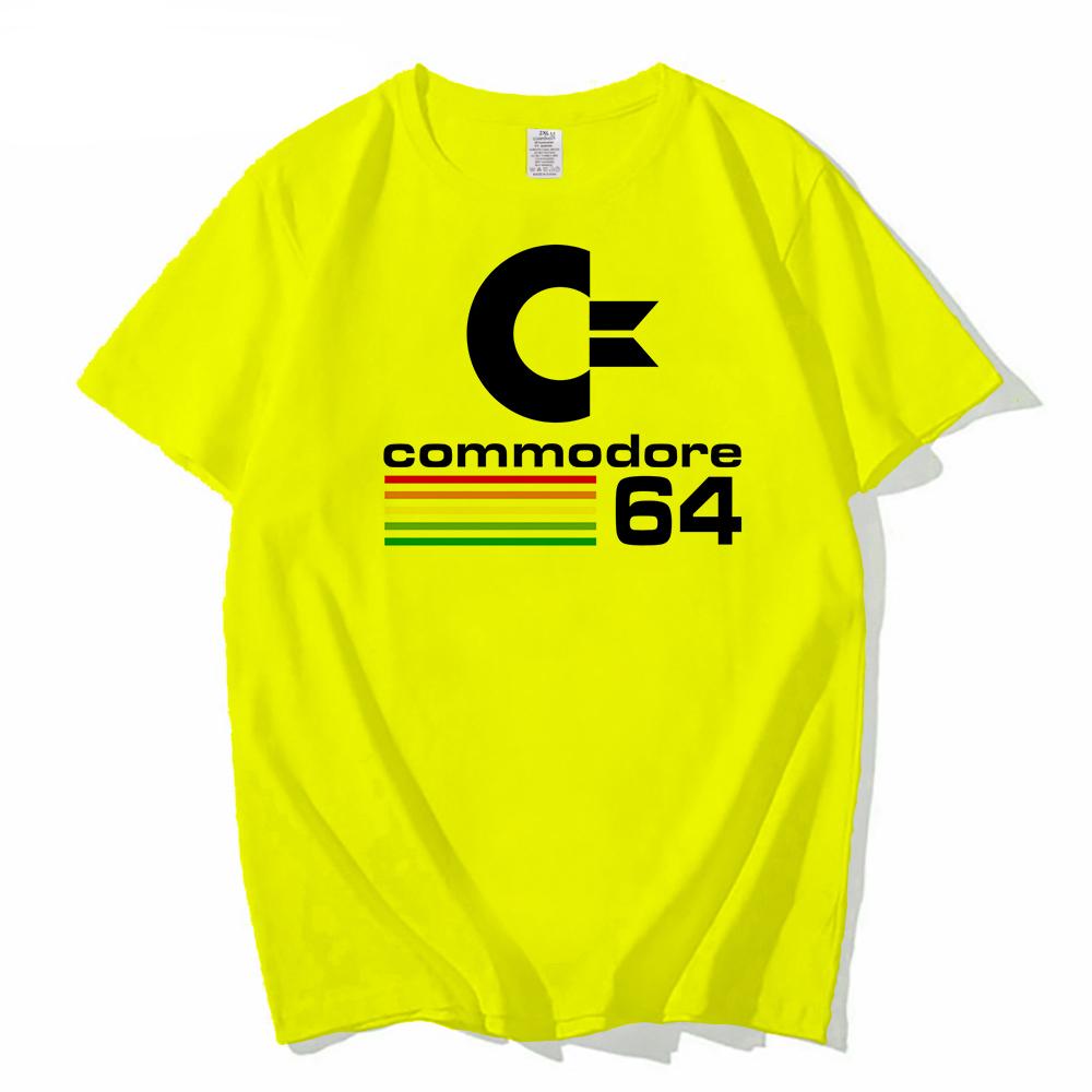 Loose Men T-shirts Summer Commodore 64 Print T Shirt C64 SID Amiga Retro Cool Design Street Short Sleeve Top Tee Clothing