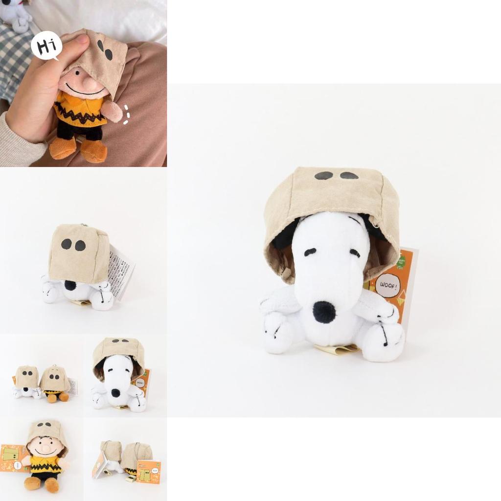 Snoopy Charlie Plush Keychain With Face Covering