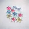 100Pcs Transparent Christmas Snowflake Flatback Resin Cabochon for Hair Bow Center for Phone Decoration DIY Hair Accessories