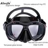+2.0 to +5.0 Hyperopia Diving Mask Farsighted with Tempered Glass Lenses, Gear for Men Women