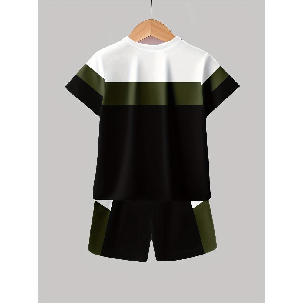 Boys' Fashion 3D Printed Casual Set