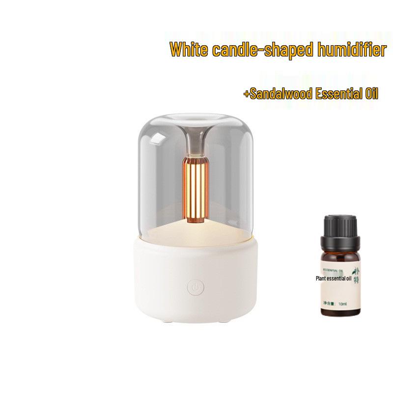 Ultrasonic Essential Oil Diffuser & Aromatherapy Humidifier with Candlelight Effect