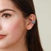925 Sterling Silver Turquoise Celtic Knot Oxidized Ear Cuffs For Women No Piercing Ear Cuffs Wide Ear Lobe Cuff Viking Ear Cuff For Women Men