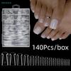 Acryl Vollabdeckung Falscher Zehennagel Ultradünn Klar Aufdrücken Zehen Fußnägel Tipps 140 Stück/Set