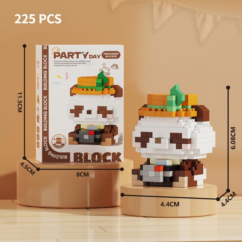 Velká velká panda květina ovoce Lai Menglan panenka Puzzle sestavení stavebnice dárková hračka