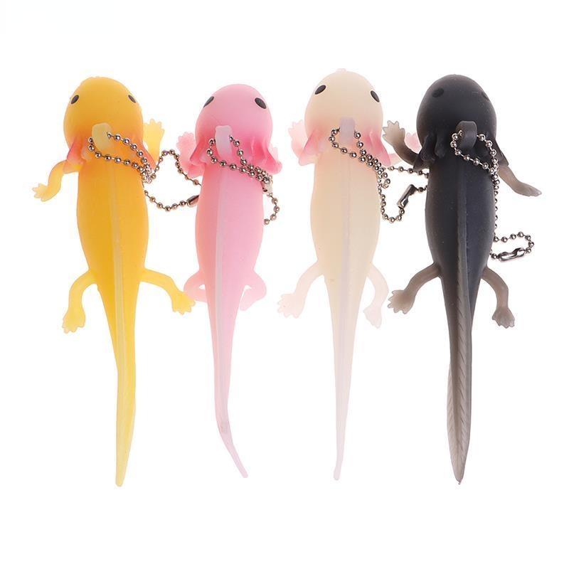1pc Funny Keychain Axolotl Antistress Soft Fish Giant Salamande Stress Toy Squeeze Prank Joke Toys For Girls Gag Gifts