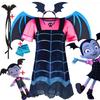 Mädchen Disney Junior Vampirina TV-Serie Inspiriertes Kleid mit Flügeln Kleiner Vampir Kinderkostüm Spiel Fledermaus Design Halloween Kleidung