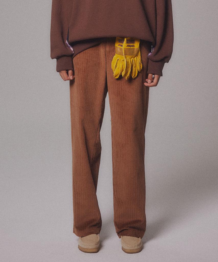 Minasu Corduroy Straight Pants_Brown
