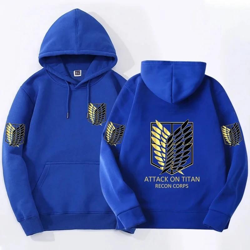 2025 Cross border E-commerce European and American Fashion Men's Printed Home Clothes Attack on Titan Hoodie Casual Shirt