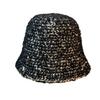 Fashionable Mixed Color Knitted Fisherman Hat for Women Trendy and Versatile Face Covering Small Basin Hat Warm Bucket Hat