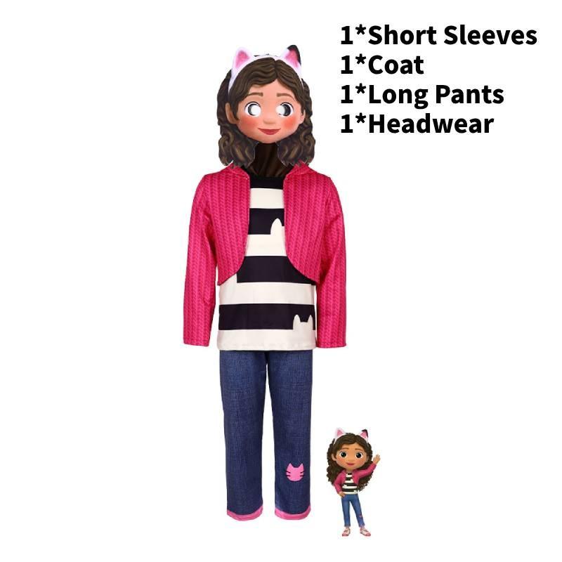 

Gabbys Dollhouse Cosplay Costume Jumpsuit For Gaming Roleplay For Kids Under 17 Gabby,120