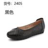 Fashion GKTINOO White Genuine Leather Ladies Breathable Summer Shoes Women Flats Slip-On Loafers Round Toe Soft Flat Shoes Casual