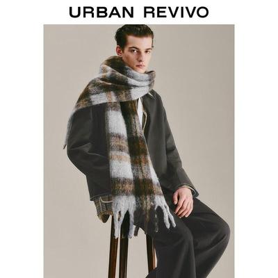 Veste Patchwork à Carreaux Faussement Deux Pièces pour Homme UR