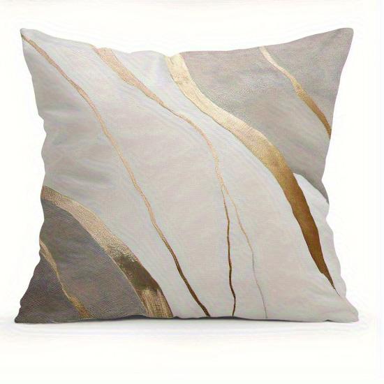 

Домашний декор Современный абстрактный узор с золотыми прожилками Наволочки с узором Наволочка для подушки Подходит для дивана Спальни Автомобильная наволочка 16x16Inch