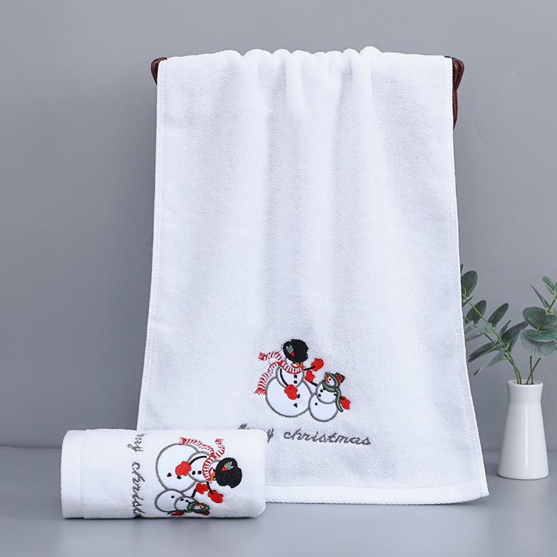 Large Christmas Hand Towels For Bathroom, Cotton Christmas Kitchen Towels, Decor Itemative Embroidery Holiday Towels For Kids