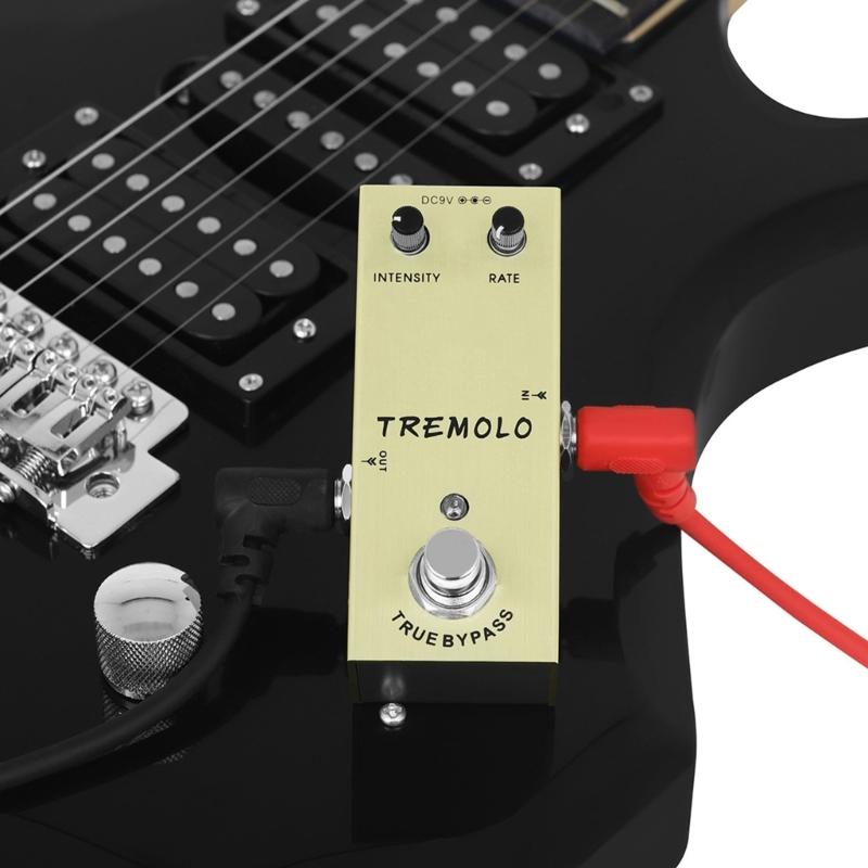 Portable Tremolo Effect Pedal Guitar Effects Box Multi Instrument Compatibility Effect Controller for Stage Practice