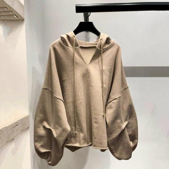 Felpe casual da donna maniche lunghe abbottonatura con cerniera tinta unita giacche larghe cappotto con cappuccio con coulisse abbigliamento primavera autunno streetwear femminile