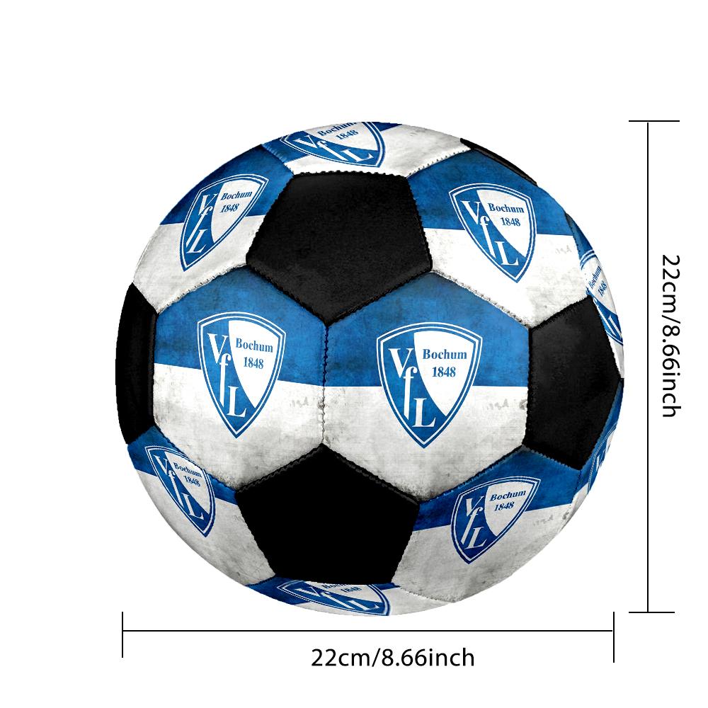 SIZE 5 VfL Bochum Soccer Ball Colorful All Ages Machine Stitched PVC Competition Ready Durable High-Bounce