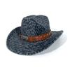 New Western Cowboy Hat Autumn and Winter Retro Bull Head Accessories Woolen Top Hat European and American Style Men's and Women's Jazz Hat