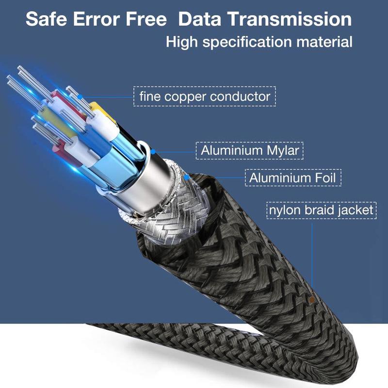 DP 2.1 HD Monitor Cable UHBR10 40Gbps Large DP to DP Adapter Cable