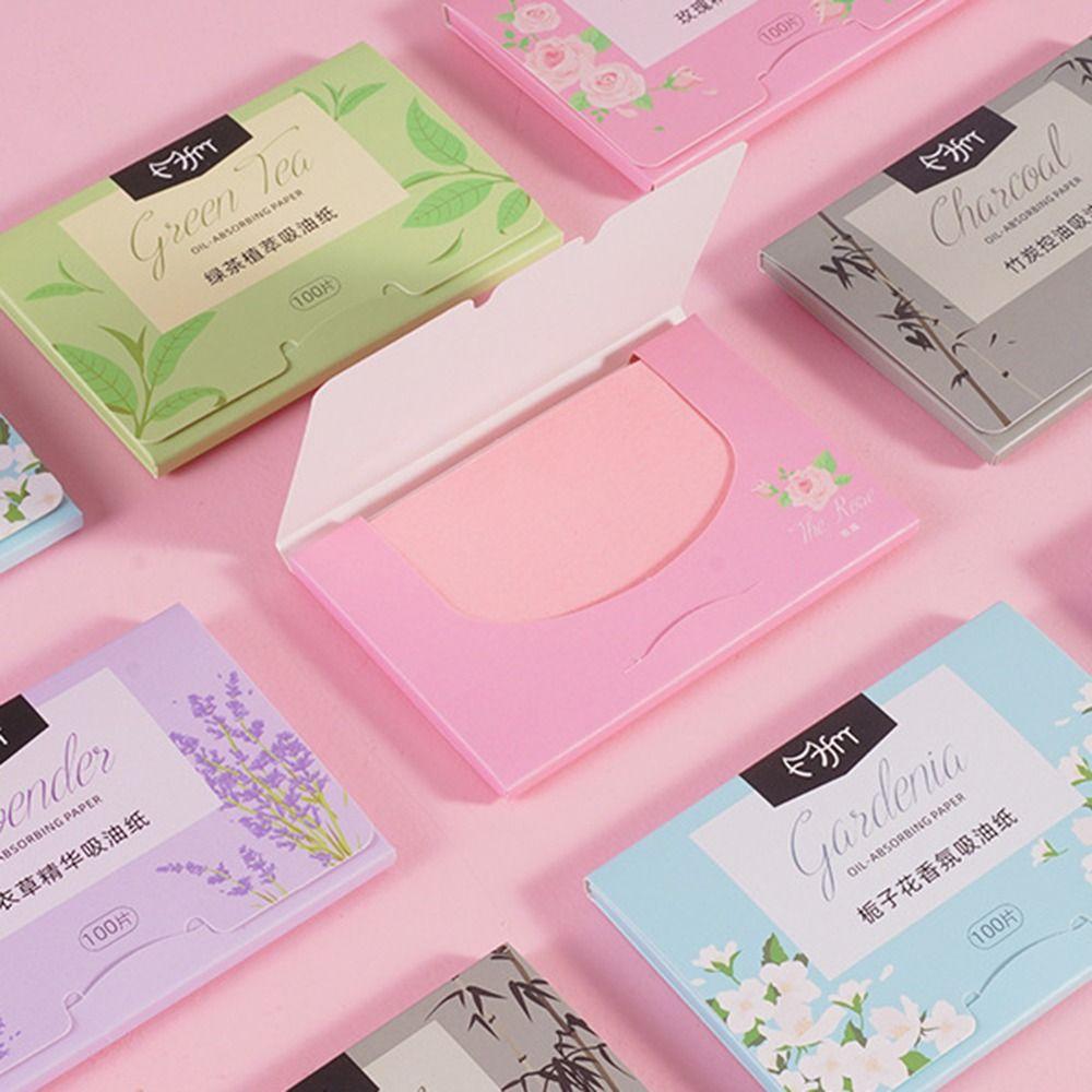 100Pcs Oil Removal Face Oil Blotting Paper Anti-grease Facial Oil Absorbing Paper Summer