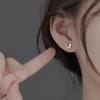 S925 Silver Plated Stud Earrings New Small Animal Earrings Female Summer Fashion Light Luxury Sweet Hollow Flash Diamond Butterfly Stud Earrings