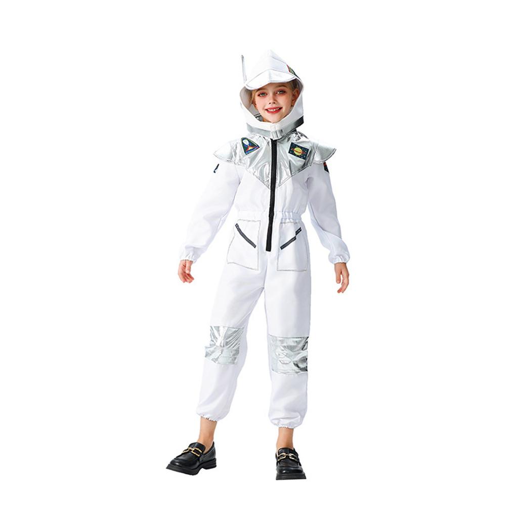 Kids Fashion Halloween Astronaut Costume Space Suit Jumpsuit