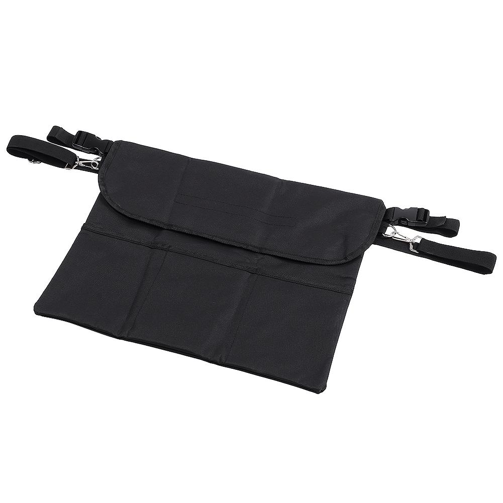 43x35.5cm Black Wear Resistant Oxford Cloth Storage Bag Organizer for Chair Wheelchair Use