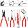 AAAF Automotive 4-Piece Electrical Disconnect Pliers Set-Connector Separator Kit With Angled Pliers& Removal Tools In A Box