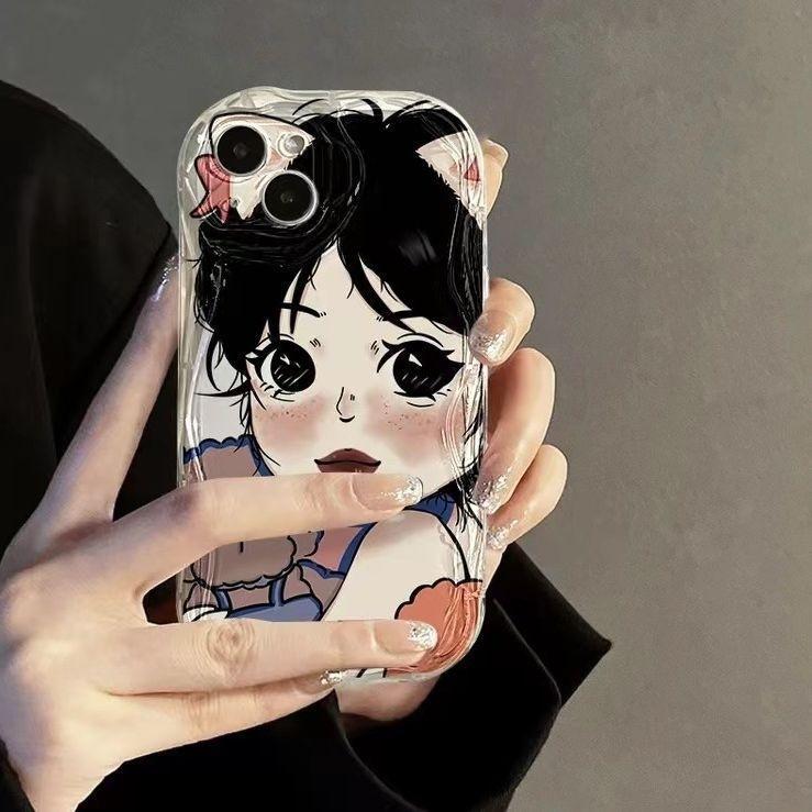 Ins Internet celebrity girl iPhone15 mobile phone case xr/xsmax Apple 14plus anti-drop 13 all-inclusive 12pro tide