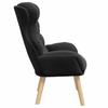 Armchair Black 69 X 74 X 93 Cm Sherpa Fabric