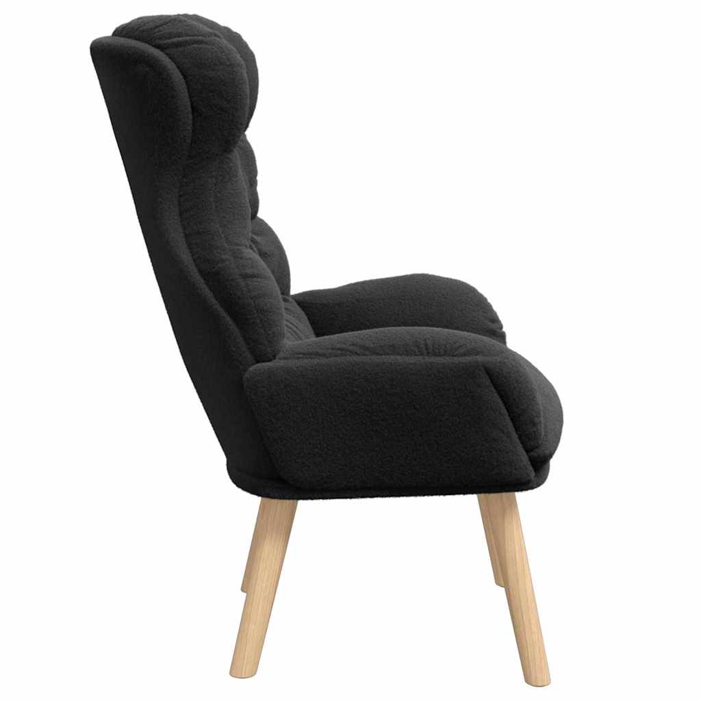 Armchair Black 69 X 74 X 93 Cm Sherpa Fabric