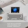 Typewriter Mechanical Keyboard 83 Keys Blue     5.0 Support 3 Devices FN Master Retro   Round Keycap Keyboard