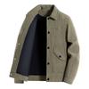 Men's Solid Color Lapel Corduroy Jacket Retro Casual Sports Jacket